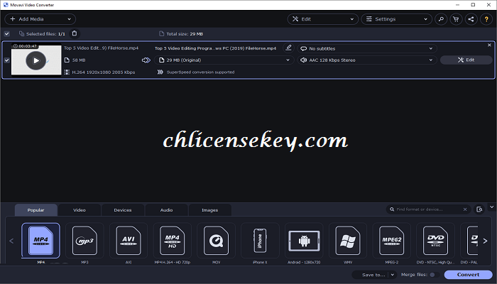 Movavi Video Converter Activation Key