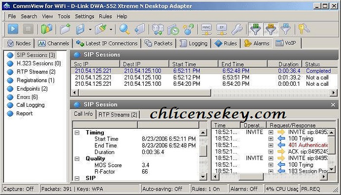 CommView license key for WiFi