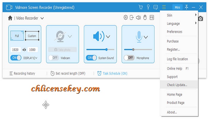 License key for Vidmore Screen Recorder